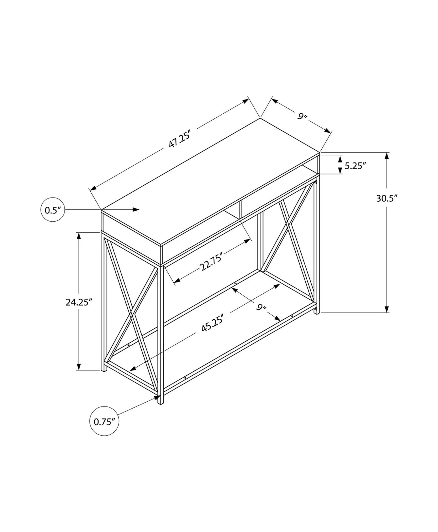 Accent Console Table For Entryway, Contemporary Design by Unique Piece Furniture
