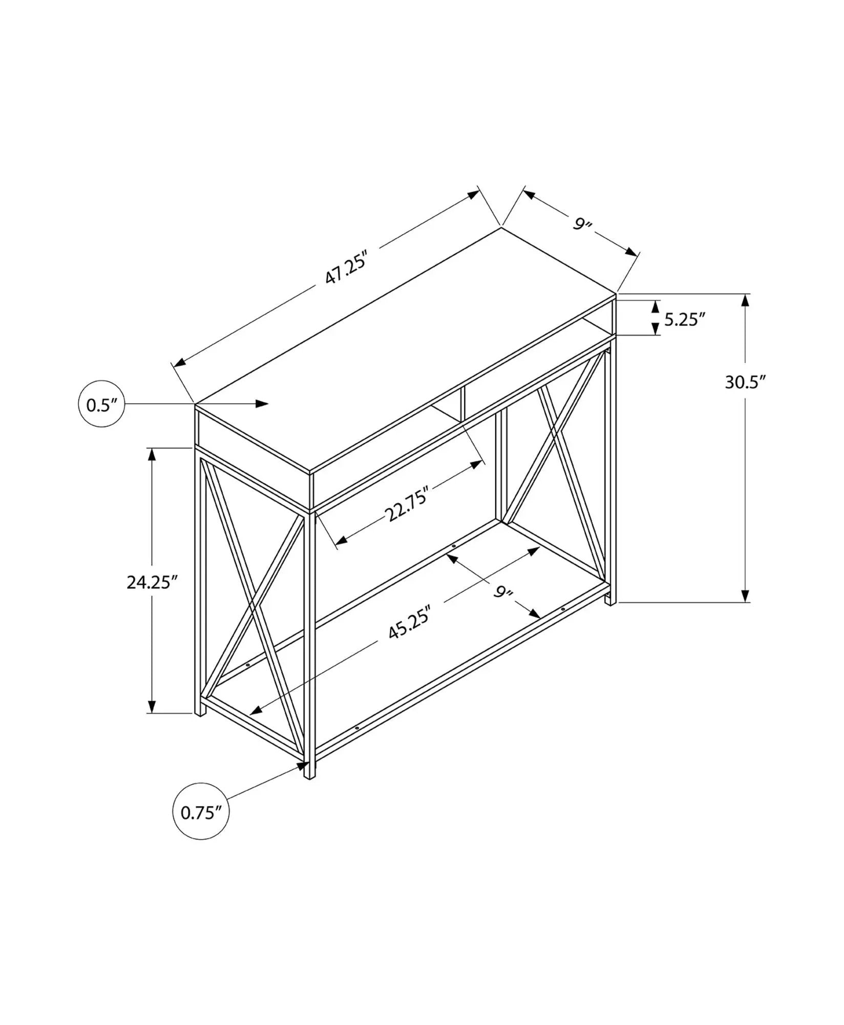Accent Console Table For Entryway, Contemporary Design by Unique Piece Furniture