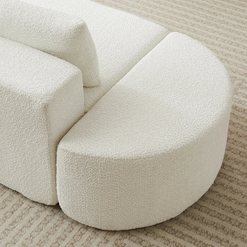 106.3-Inch V-Shaped Modular Sofa Set in Chenille Fabric by HouseOfZazla