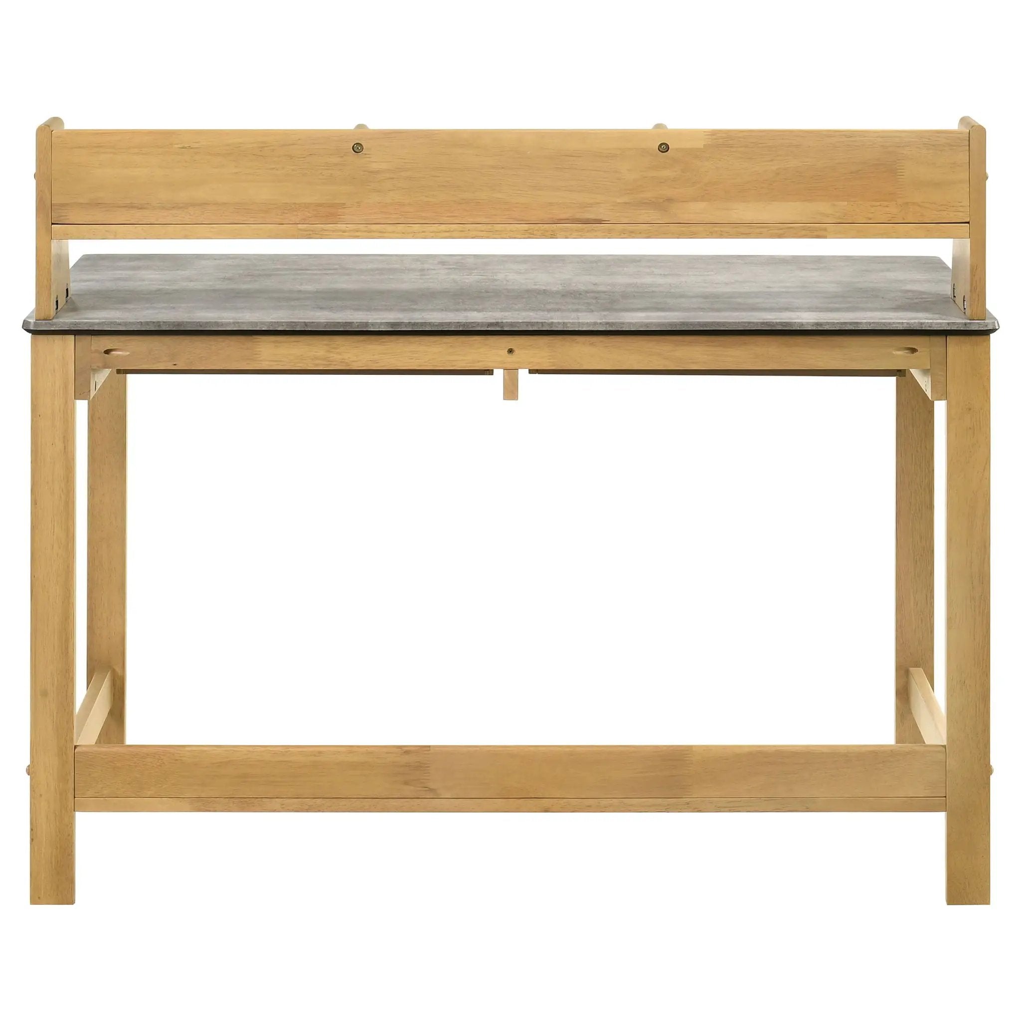 Besler 47-inch SmartTop Writing Desk with Shelf Cement and Natural by Unique Piece Furniture