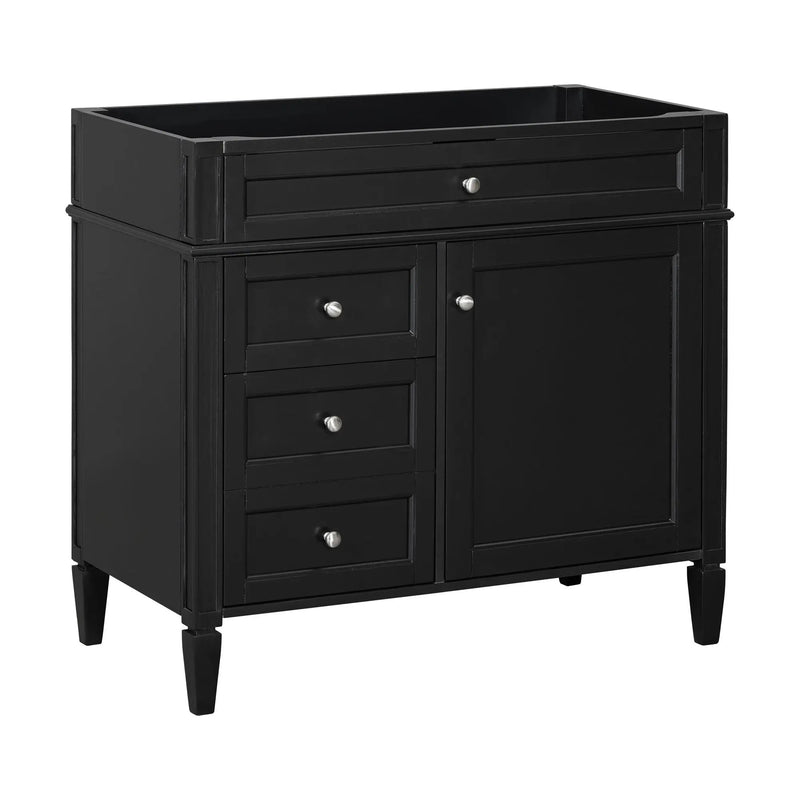 Bathroom Vanity With 2 Drawers And Tip-Out Drawer, Storage Cabinet by HouseOfZazla