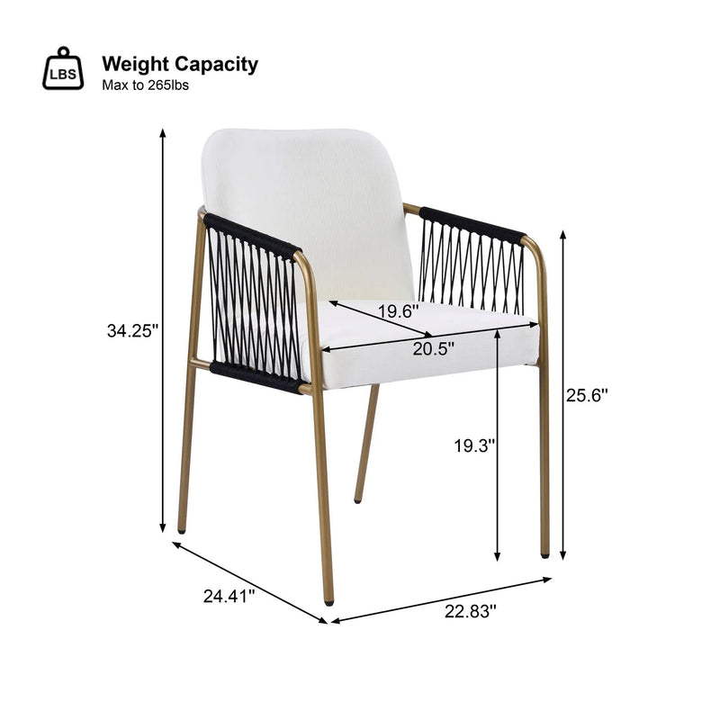 Modern Glam Upholstered Dining Chairs (Set of 2) by HouseOfZazla