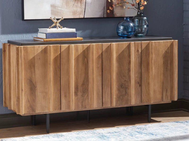 Quintavious - Accent Cabinet - Brown / Charcoal by Unique Piece Furniture