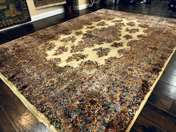 Karastan Kirman Rug #781, Antique Karastan Oriental Carpet 8.8 x 12, Wool Area Rug, Original Collection 700 Series, Rare Discontinued, photo 2 of 12