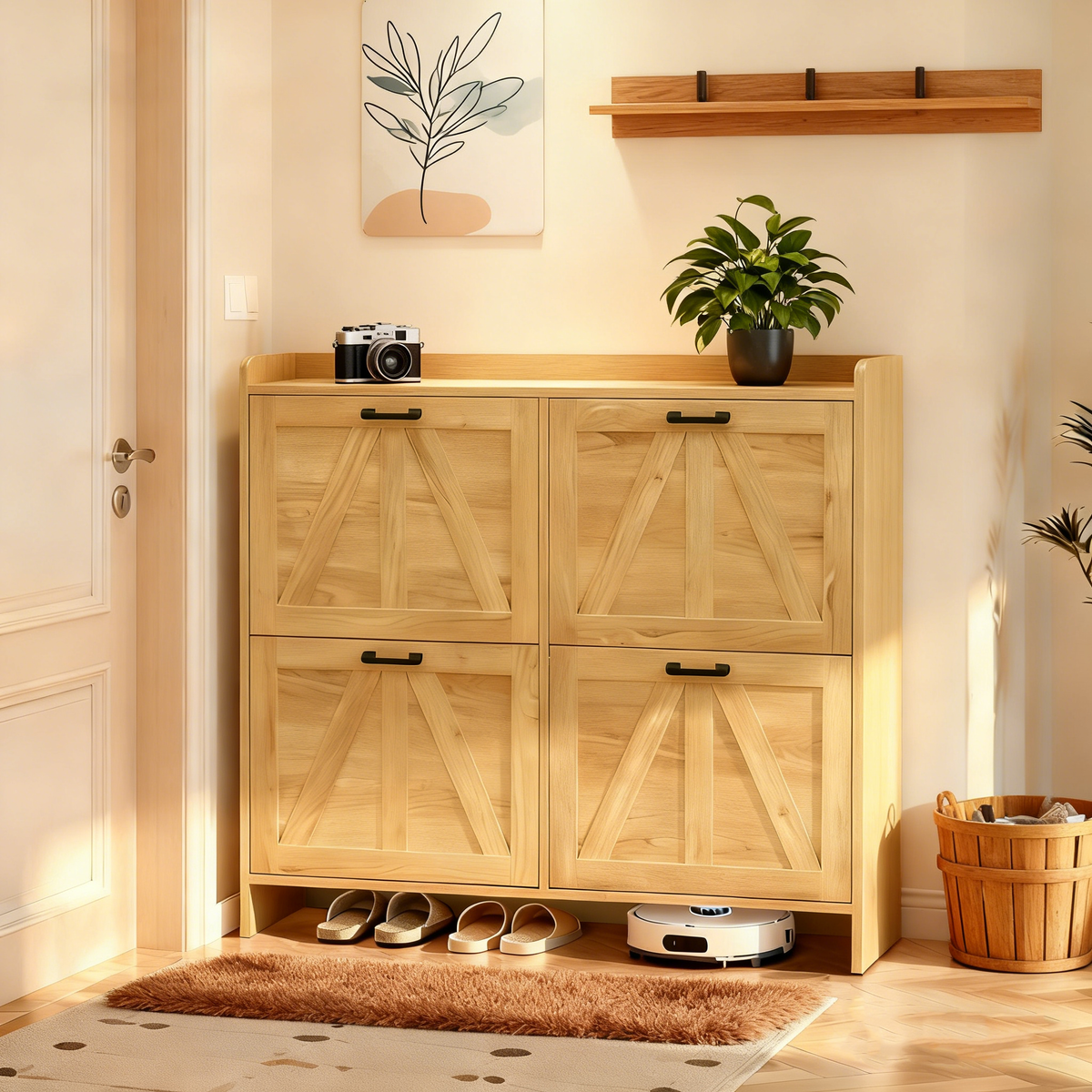 Farmhouse Style Shoe Cabinet by HouseOfZazla