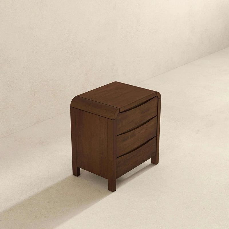 Lionel - Nightstand 3 Drawer Bed Side Table - Brown by Unique Piece Furniture