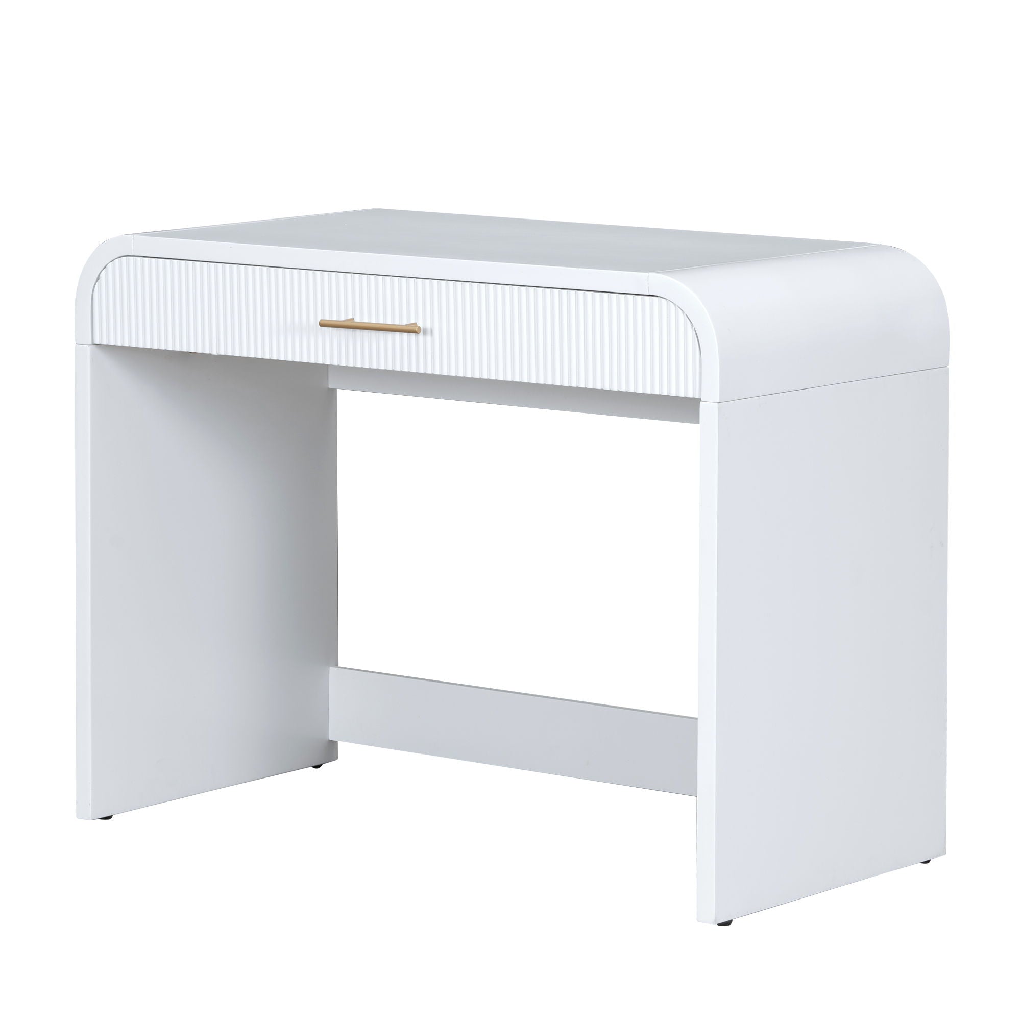 Makeup Vanity Table With Mirror Touch Screen Lighted Mirror, Dressing Table With Drawer For Bedroom - White by HouseOfZazla