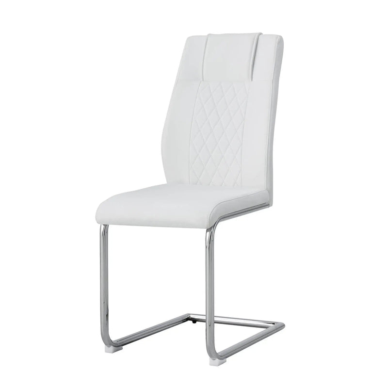 Modern Dining Chairs With Padded Seat, Metal Legs by Unique Piece Furniture