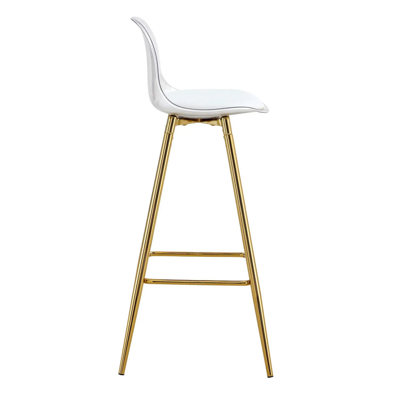 Stylish Upholstered Bar Chairs With Metal Leg by Unique Piece Furniture