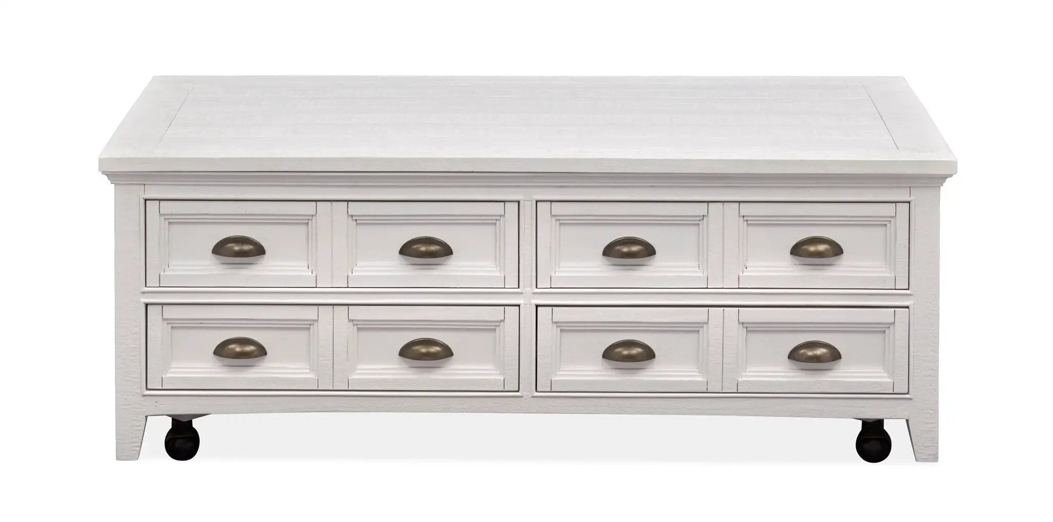 Heron Cove - Lift Top Storage Cocktail Table With Casters - Chalk White by Unique Piece Furniture