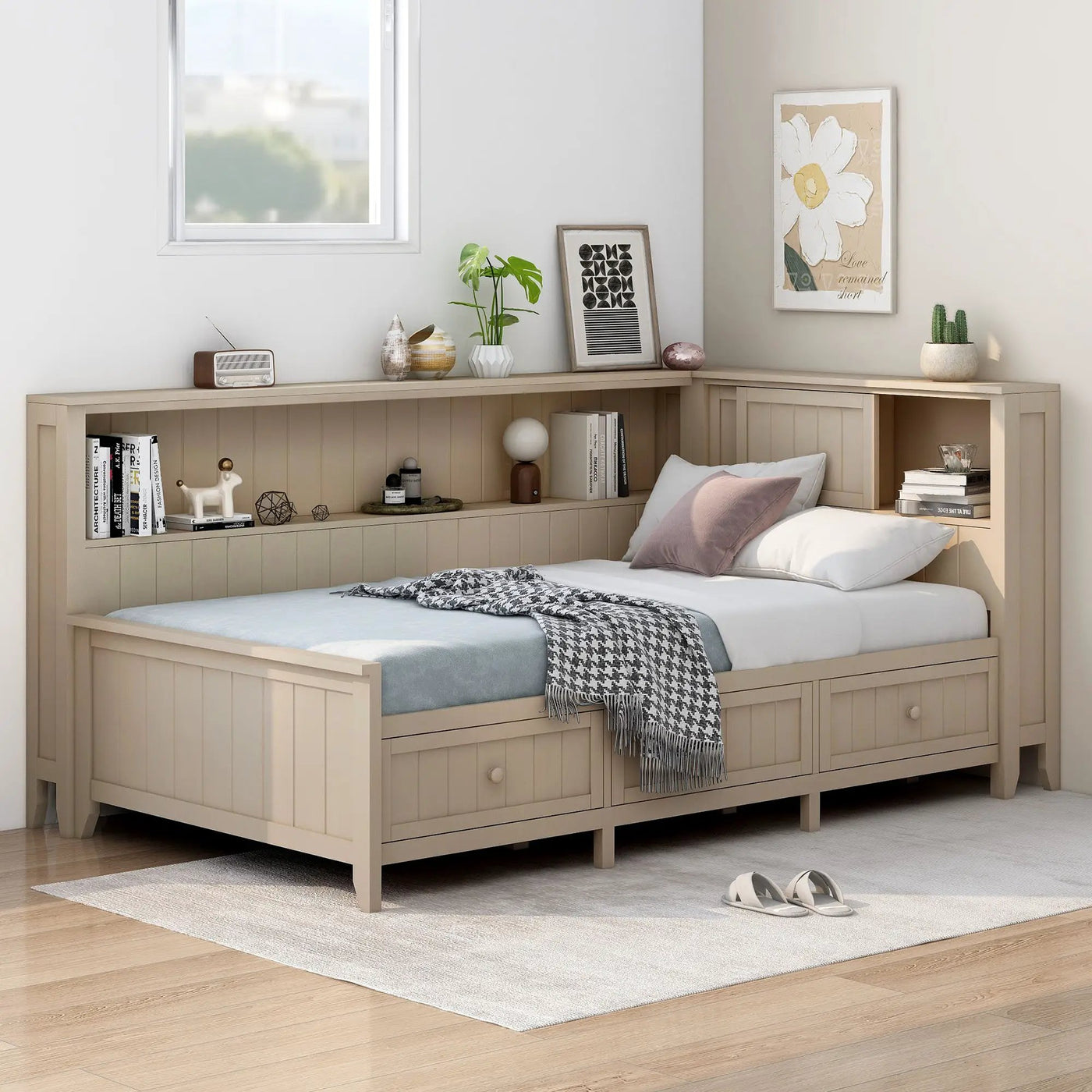 Daybed With Storage Shelves by Unique Piece Furniture