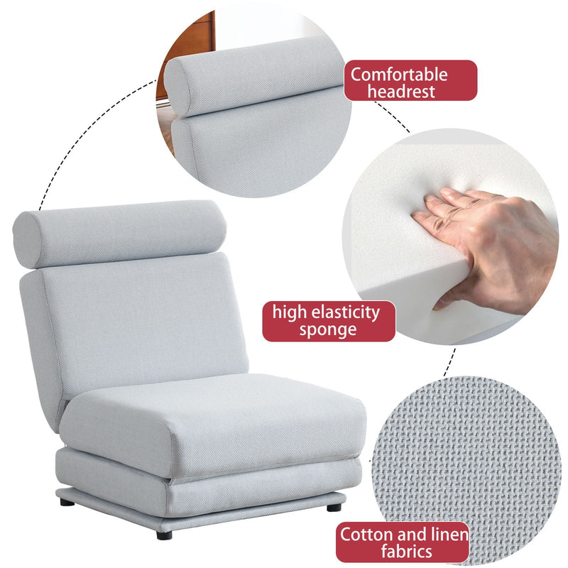 Foldable Single Chair Sofa Bed With Pillow, Easy To Store, Breathable And Wearable by HouseOfZazla