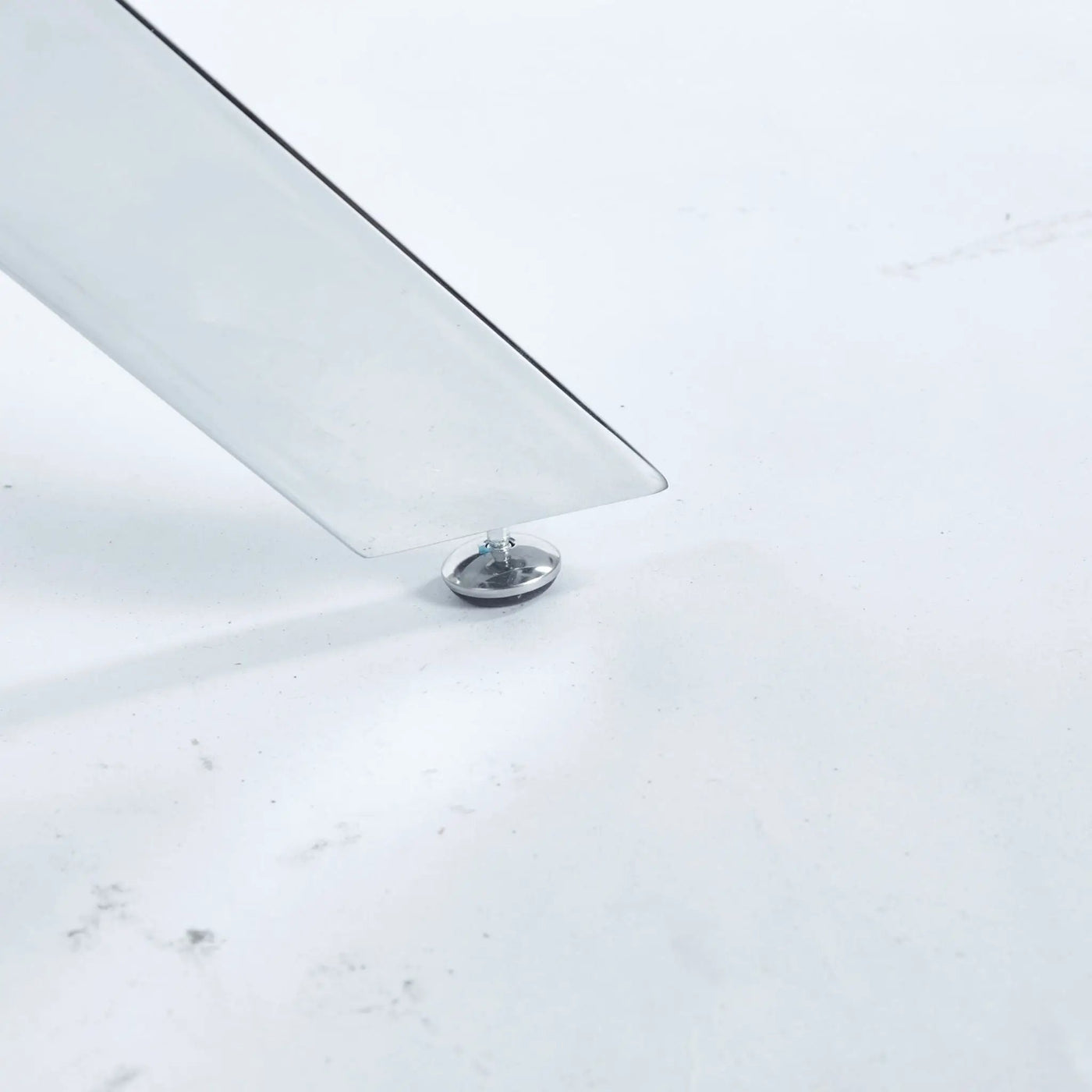 Dining Table With Cross Metal Leg And Tempered Glass, Modern Space Saving Kitchen Table For Living Room Legs, Square Table by Unique Piece Furniture