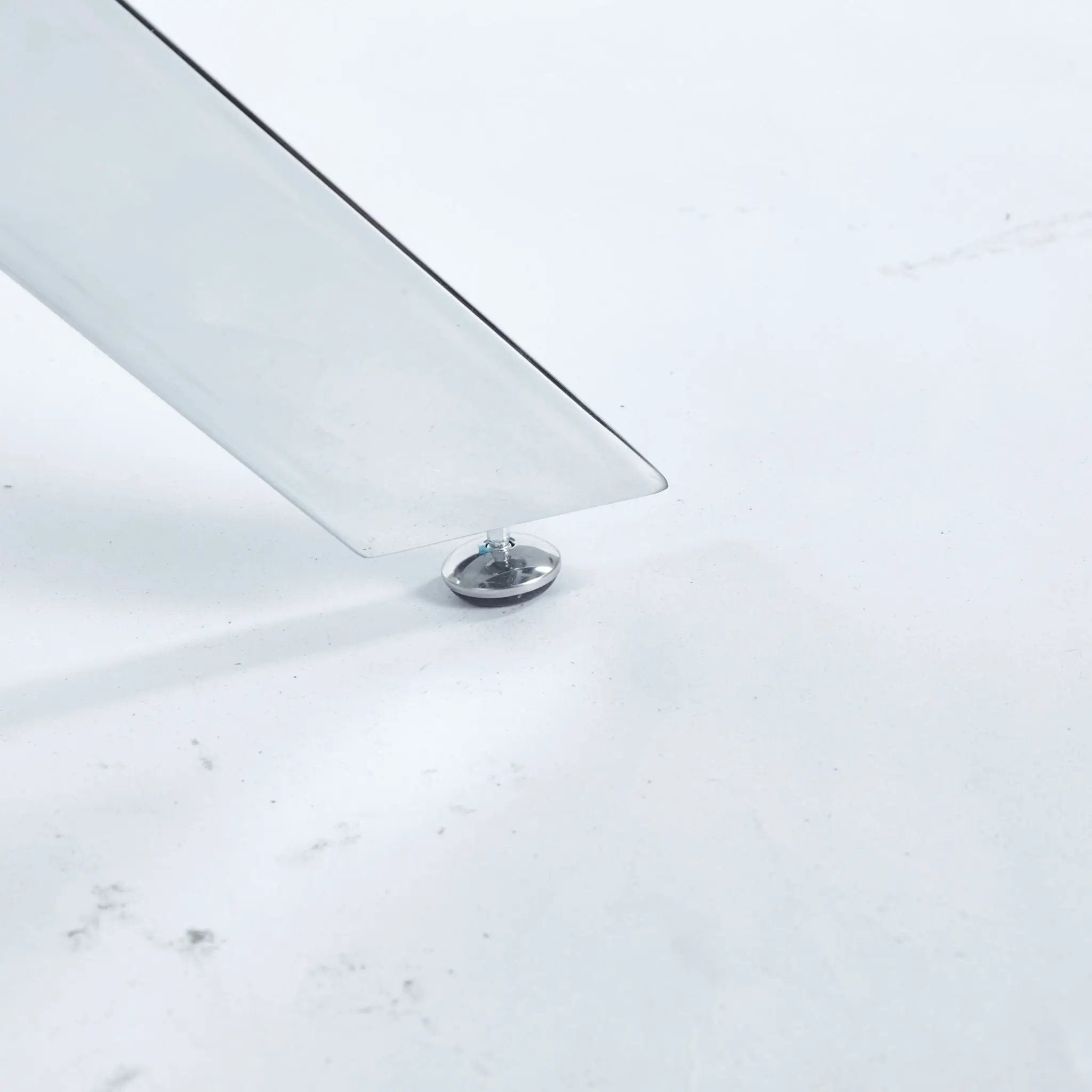 Dining Table With Cross Metal Leg And Tempered Glass, Modern Space Saving Kitchen Table For Living Room Legs, Square Table by Unique Piece Furniture