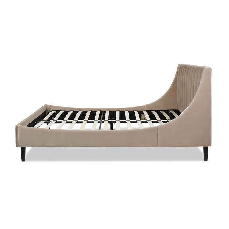 Aspen - Vertical Tufted Modern Headboard Platform Bed Set by HouseOfZazla