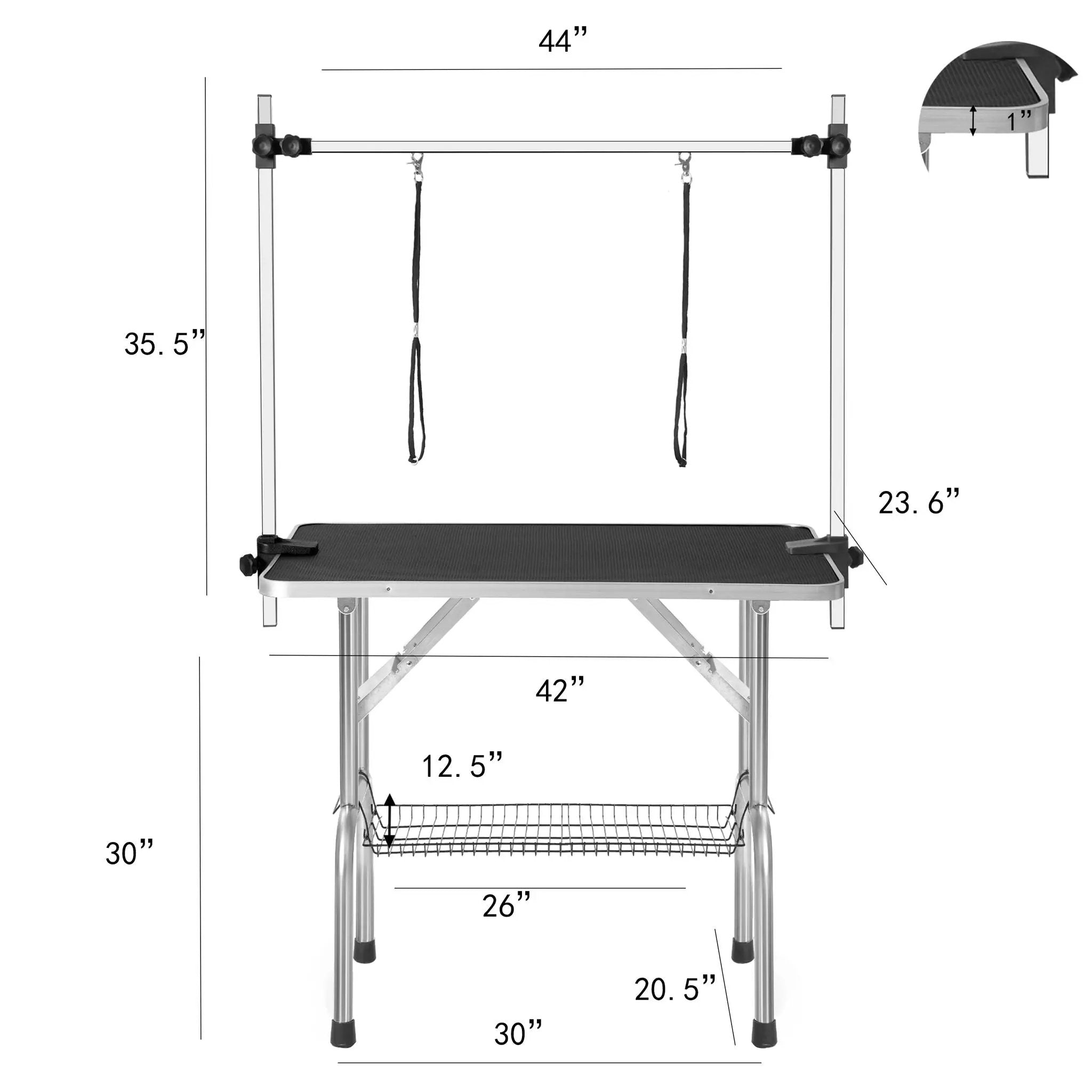 Large Grooming Table For Pet Dog And Cat With Adjustable Arm And Clamps Large Heavy Duty Animal Grooming Table by HouseOfZazla