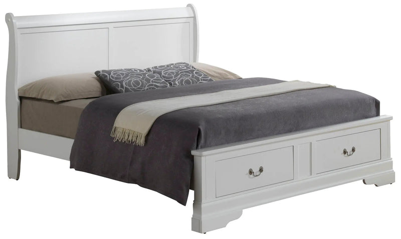 Upholstered Panel Sleigh Bed Design by HouseOfZazla