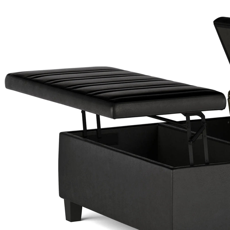 Ellis - Coffee Table Storage Ottoman Contemporary Design by HouseOfZazla