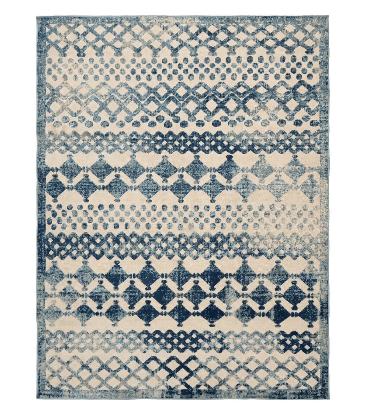 Modern Rug 8x10, Abstract Rug, Oat and Blue, Raised Pattern, Modway Rug Collection by Jewel Rugs