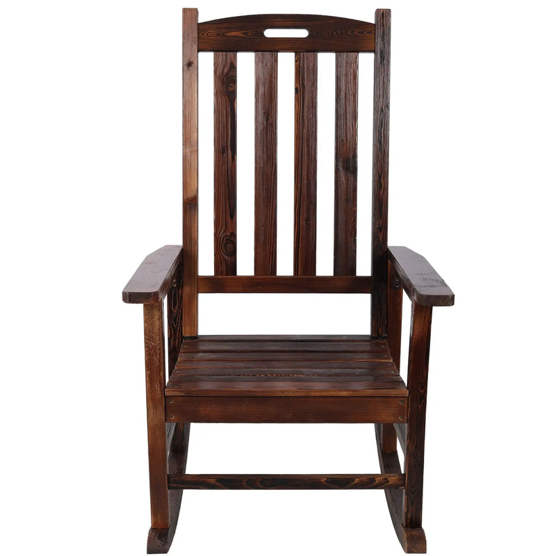 Oversized Porch Rocker Chair With Wide Seat And Tall Backrest by HouseOfZazla