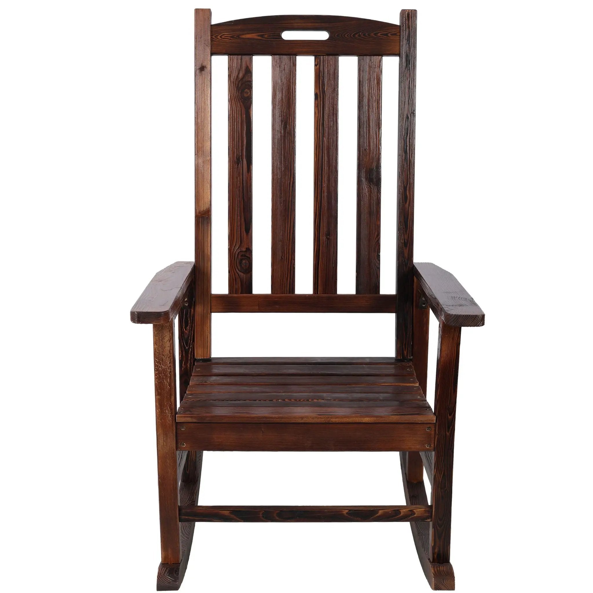 Oversized Porch Rocker Chair With Wide Seat And Tall Backrest by Unique Piece Furniture