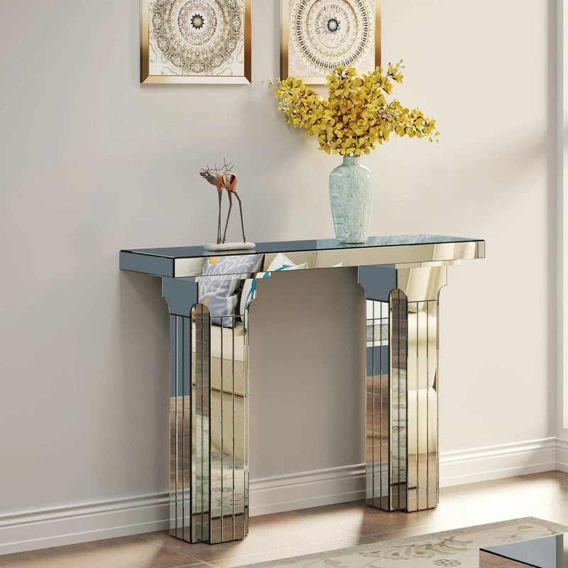 Mirrored Console Table Wide Bling by HouseOfZazla