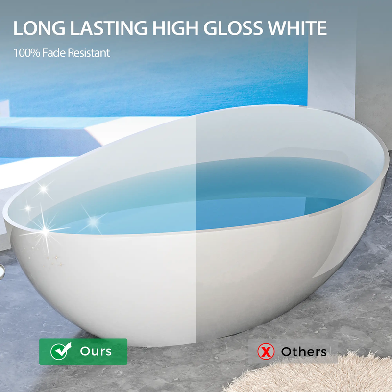 63" Freestanding Solid Surface Bathtub by HouseOfZazla