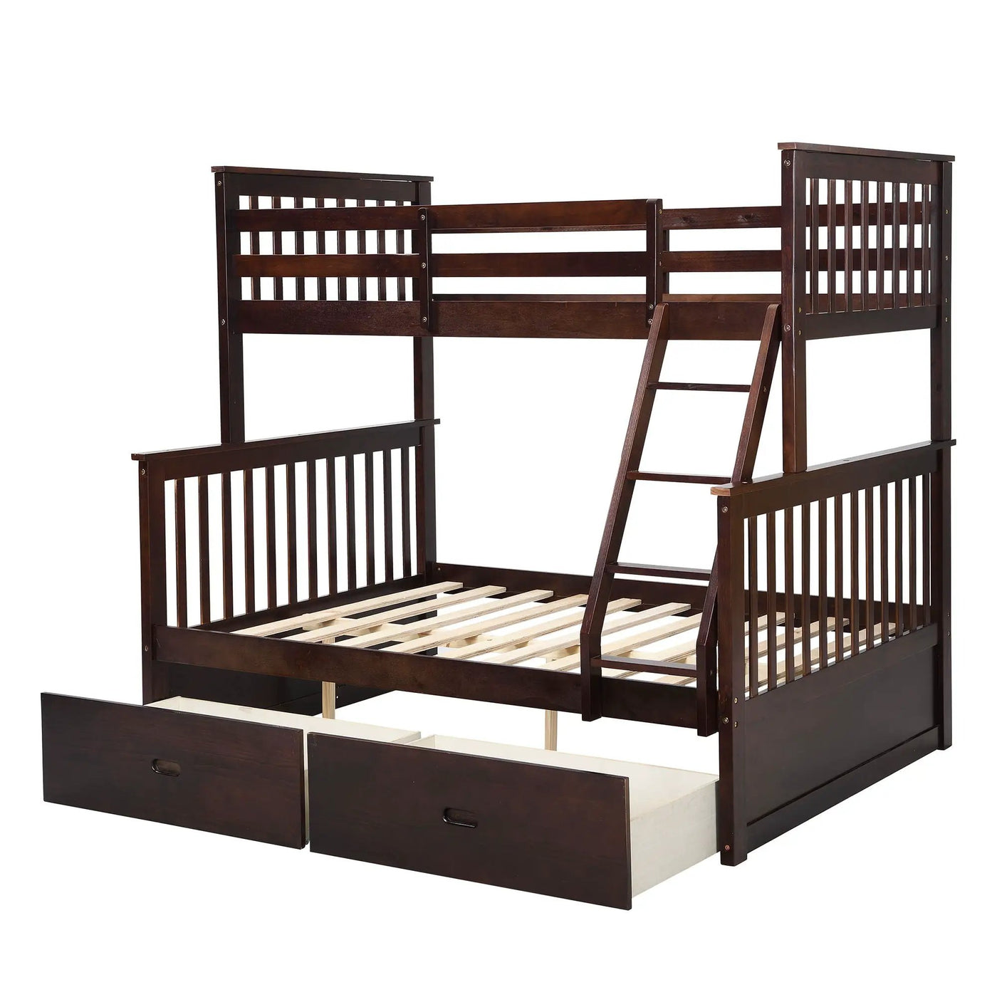 Bunk Bed With Ladder, And Safety Guard Rails by Unique Piece Furniture