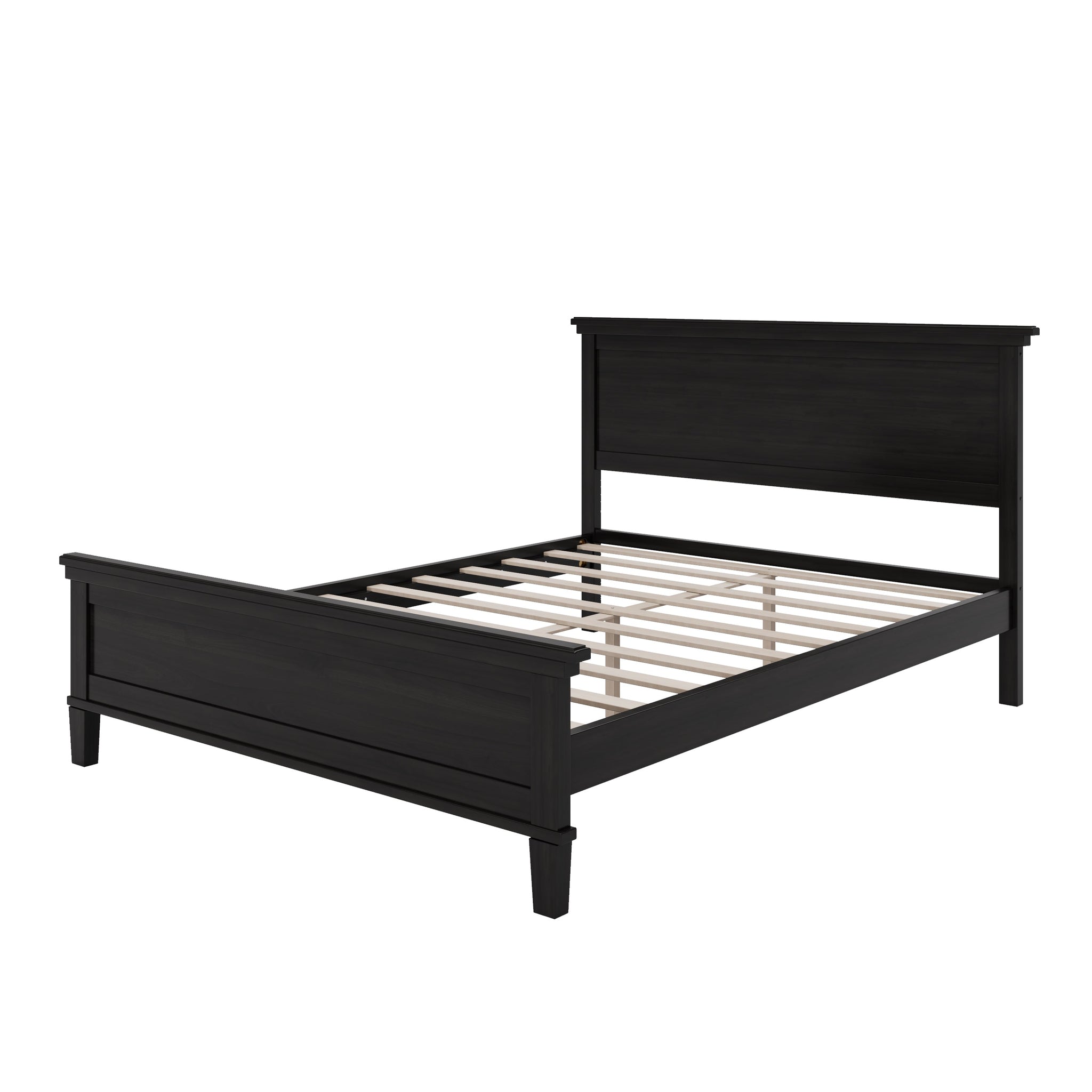 Mid-Century Modern Wood Platform Bed, Queen Size by HouseOfZazla