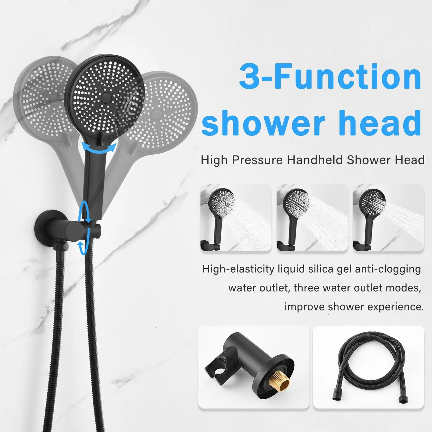 10" Shower System Set With Control Valve And Overhead Shower by HouseOfZazla