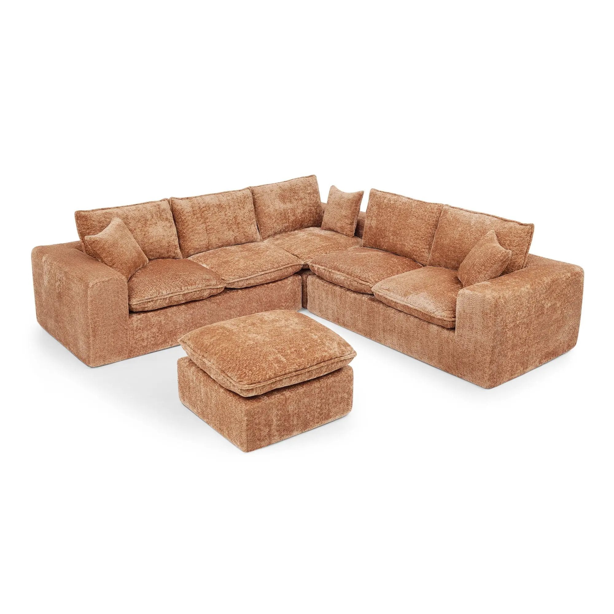 Sectional Sofa With Moveable Ottoman by Unique Piece Furniture