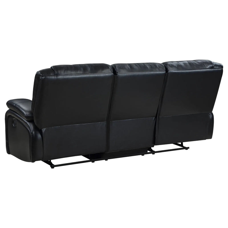 Camila 3-piece Upholstered Reclining Sofa Set Black by Unique Piece Furniture