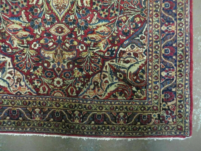 3' 5" X 5' Antique Handmade Indian Agra Fine Weave Wool Rug Organic dye Nice by Jewel Rugs