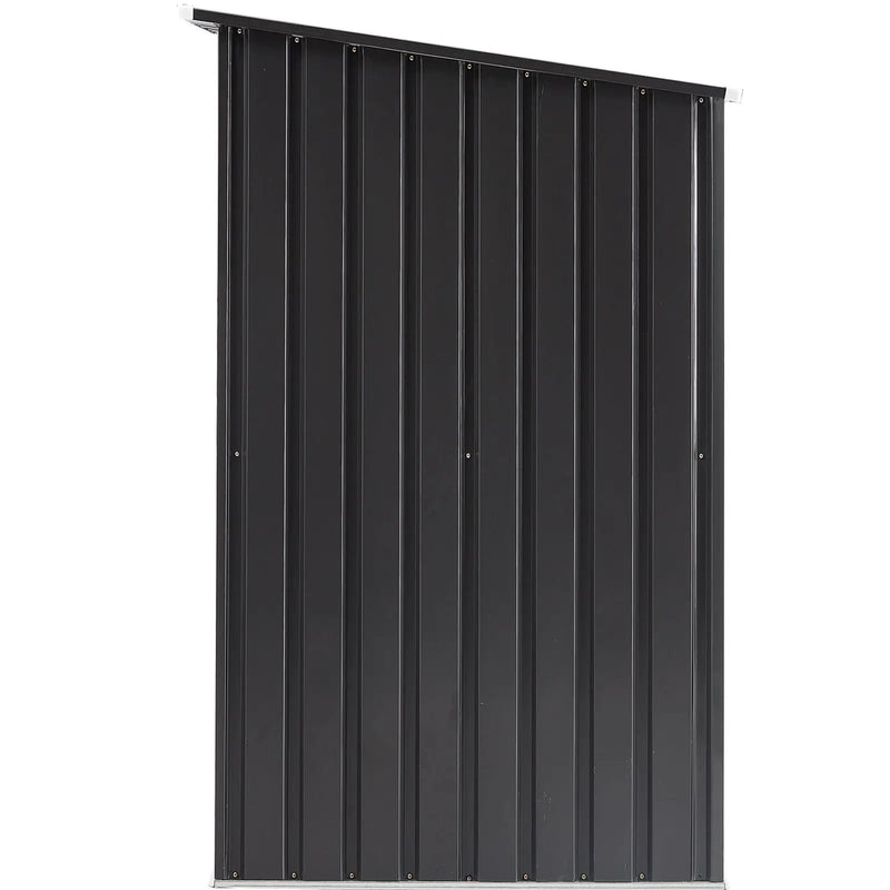 Outdoor Storage Shed, Metal Steel Garden Shed With Single Lockable Door, Small Shed Outdoor Steel Utility Tool Shed For Backyard Patio Garden Lawn - Black by HouseOfZazla