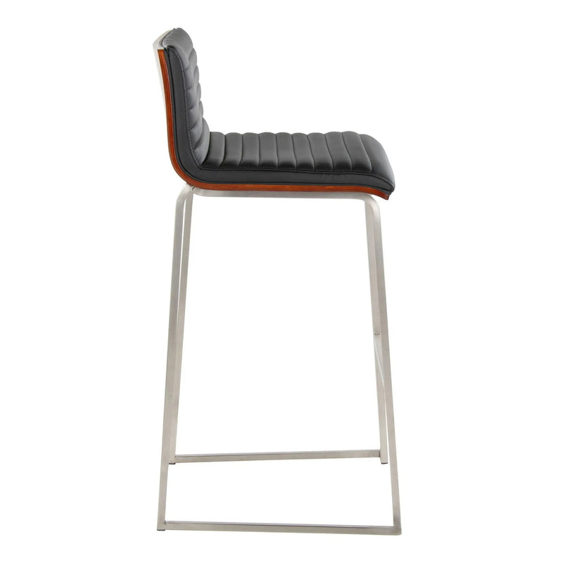 Mason Mara - Contemporary Fixed Height Barstool (Set of 2) by HouseOfZazla