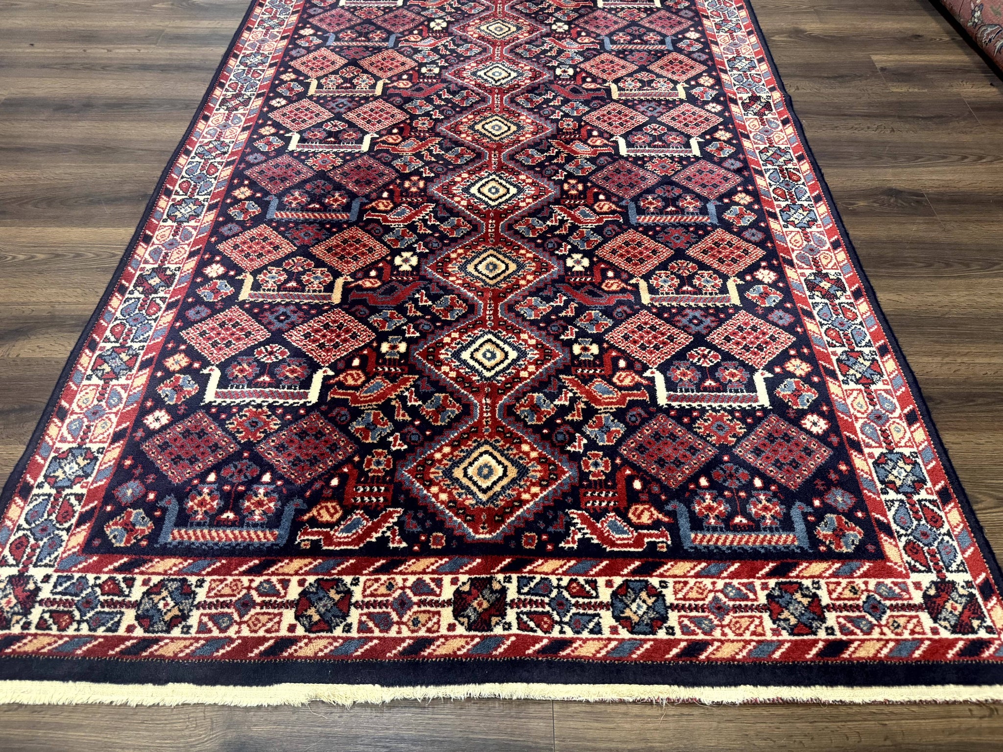 Karastan Rug 5x8, Yuruk Collection #530, Geometric Tribal Wool Pile Vintage Carpet by Jewel Rugs