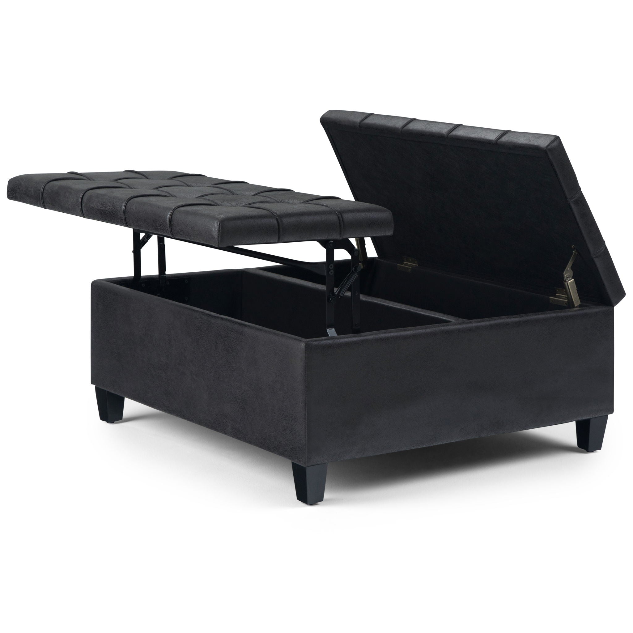 Harrison - Upholstered Coffee Table Storage Ottoman by HouseOfZazla