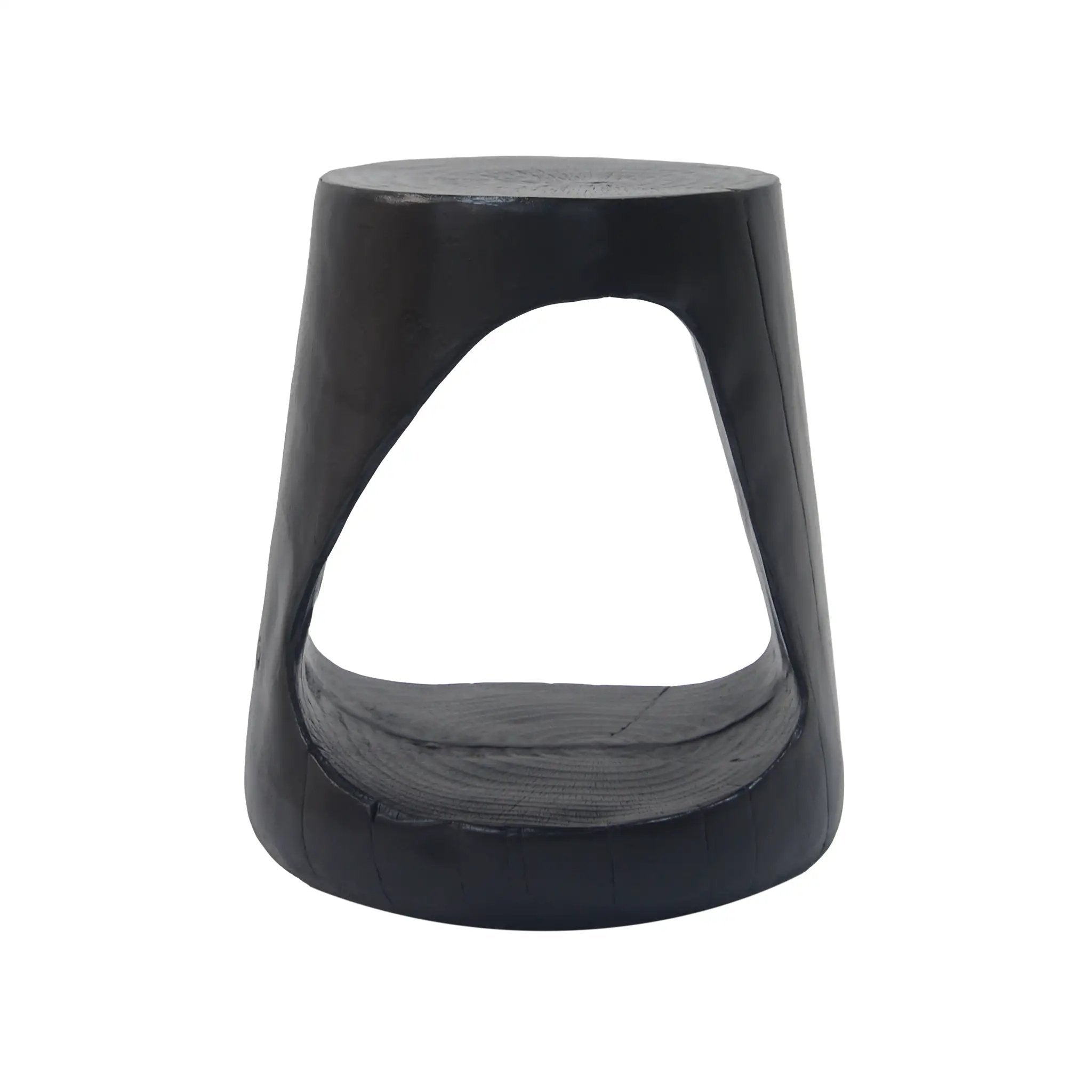 MGO Hollow Side Table with Wood-like Texture by BLAKHOM