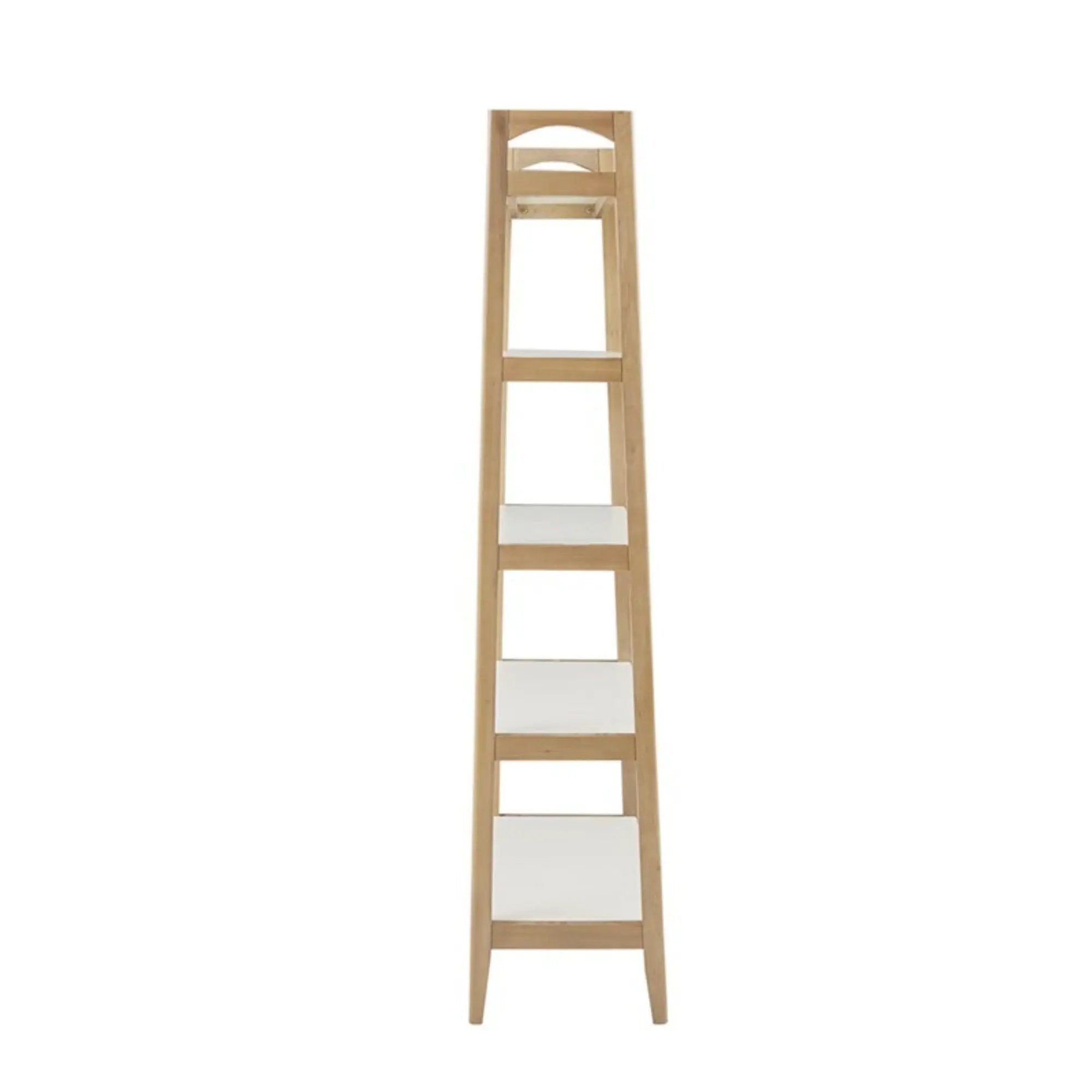 Parker - Bookcase With 5 Shelves - Off White / Natural by Unique Piece Furniture