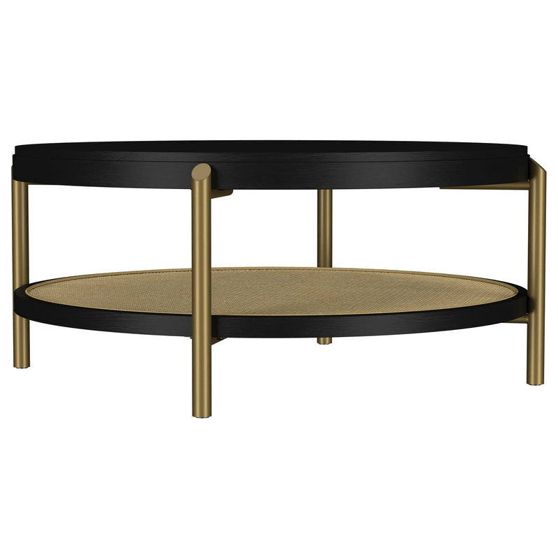 Arini 2-piece Round Coffee and End Table Set Black by Unique Piece Furniture