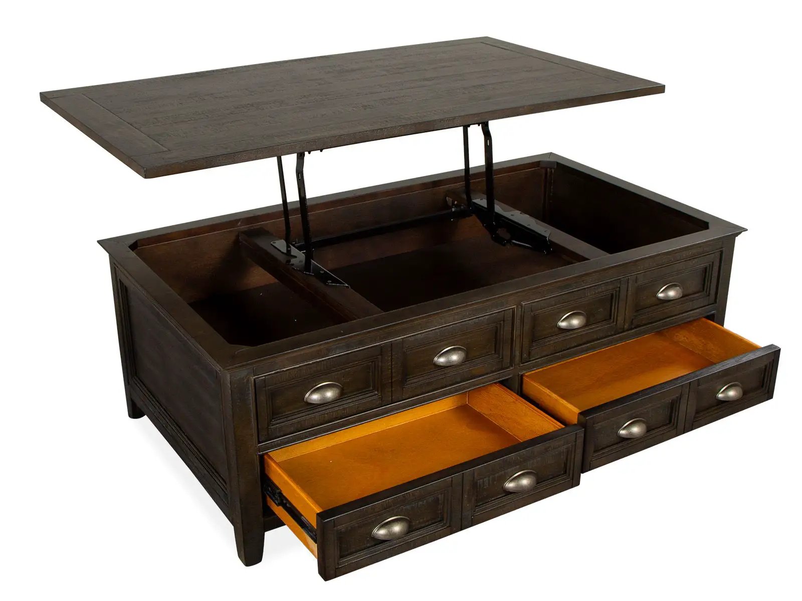 Westley Falls - Lift Top Storage Cocktail Table With Casters - Graphite by Unique Piece Furniture