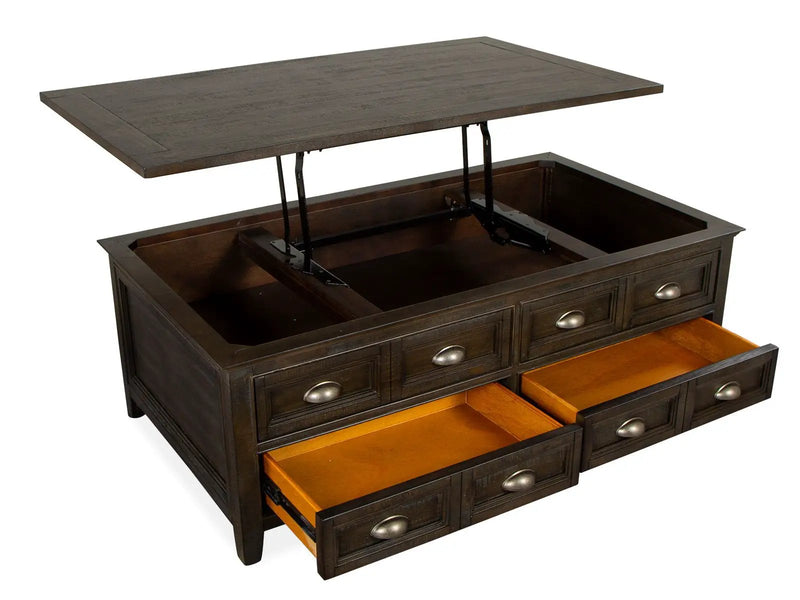 Westley Falls - Lift Top Storage Cocktail Table With Casters - Graphite by Unique Piece Furniture