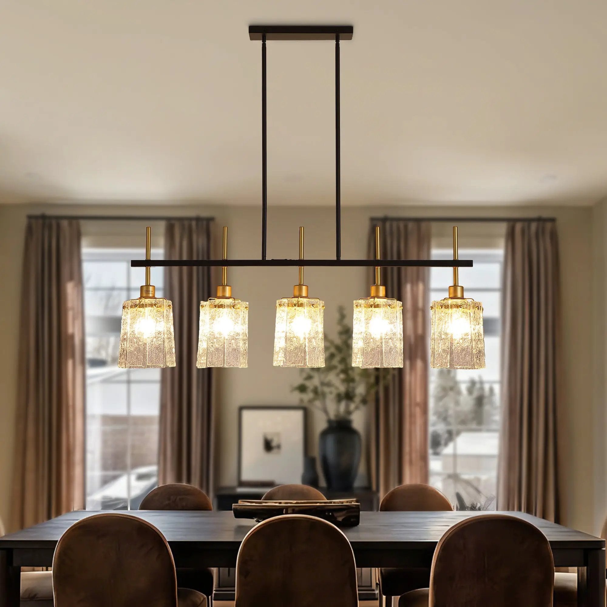 Modern Farmhouse 5-Light Dining Room Chandelier by HouseOfZazla