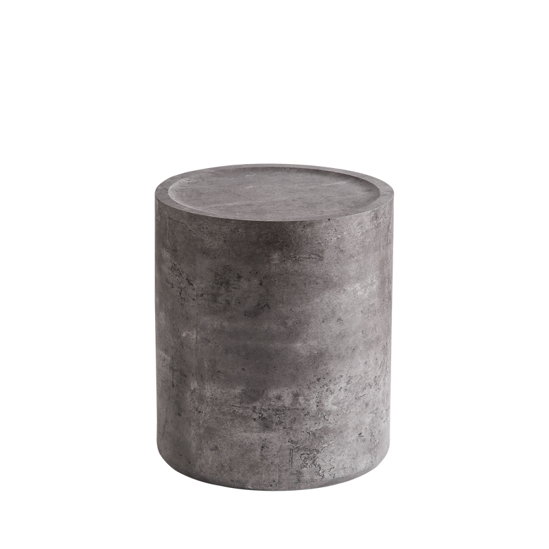 Modern Faux Concrete Round Corner Accent Table by HouseOfZazla