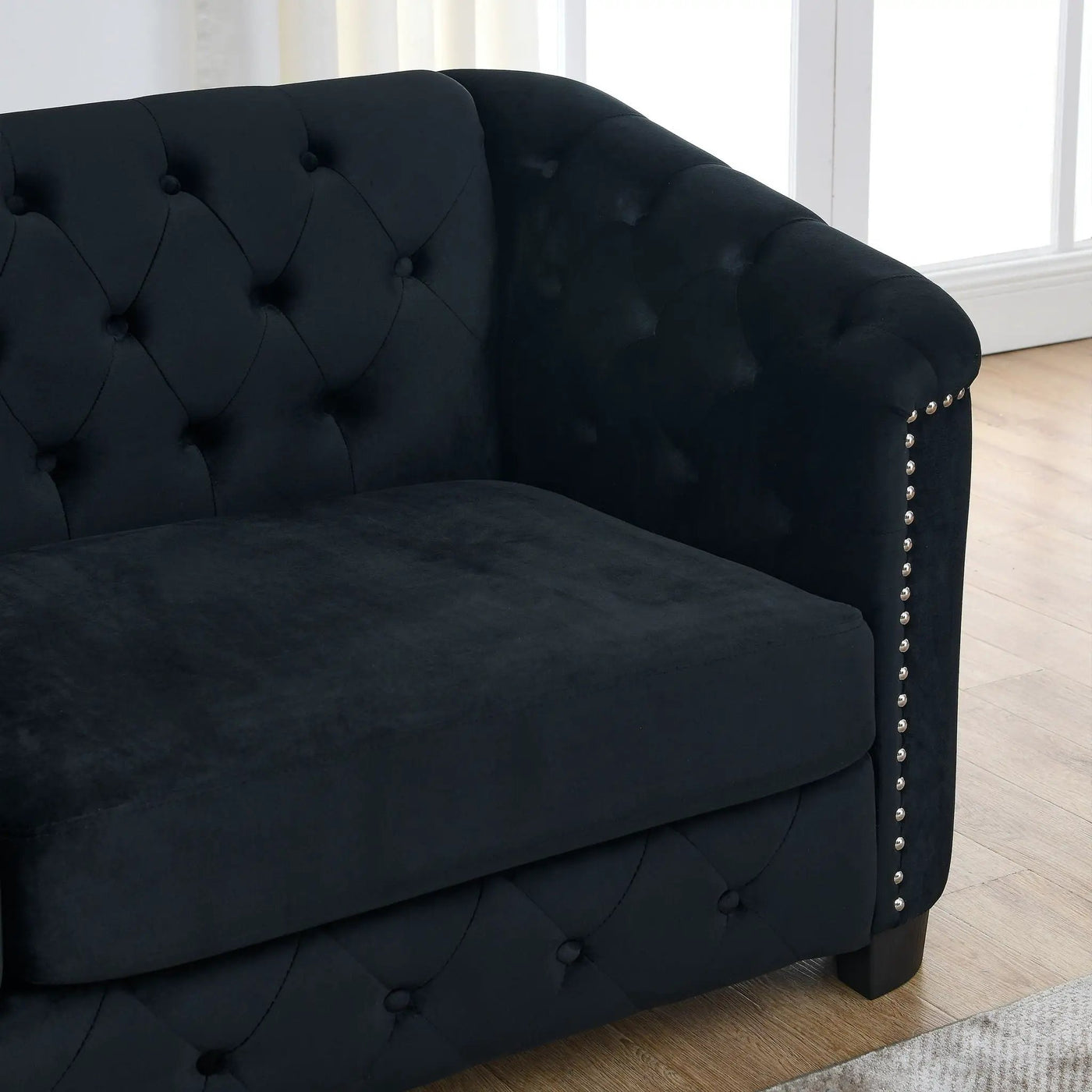 Modern Chesterfield Sofa With Tufted Backrest For Living Room by HouseOfZazla