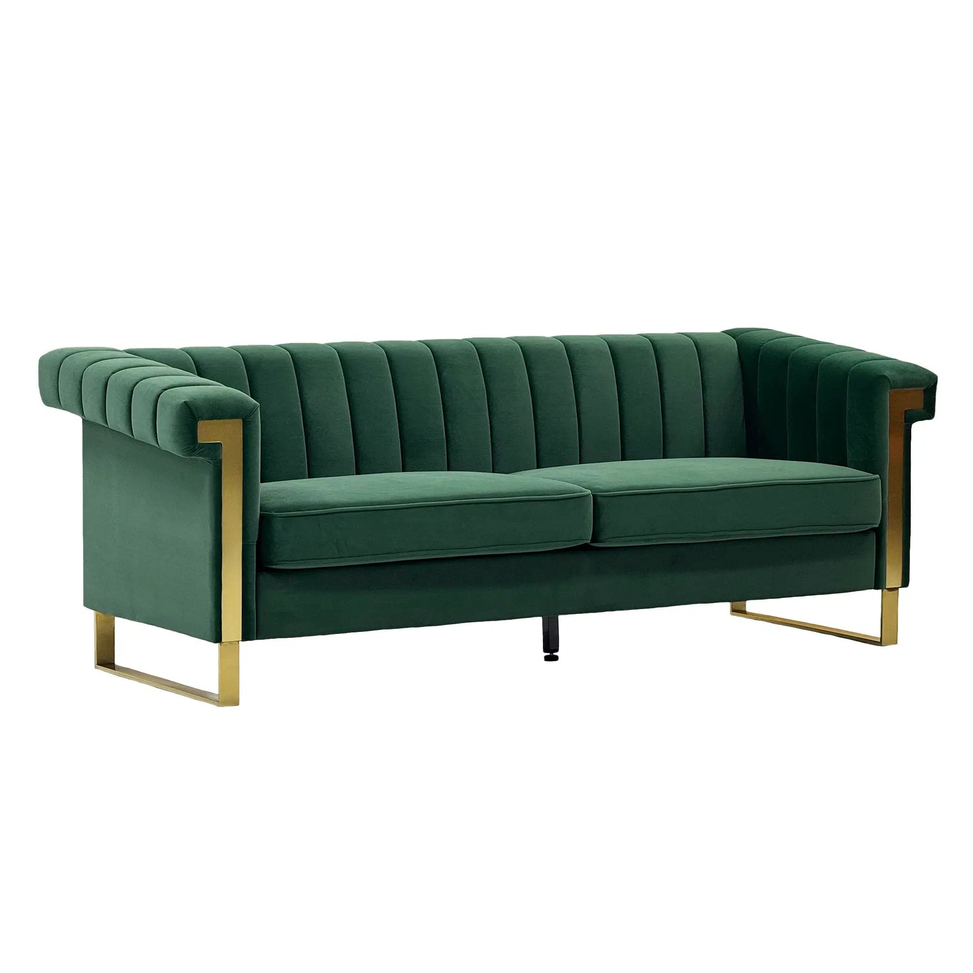 FX-P81B-RG 834-14 Velvet Sofa with Gold Accents by HouseOfZazla