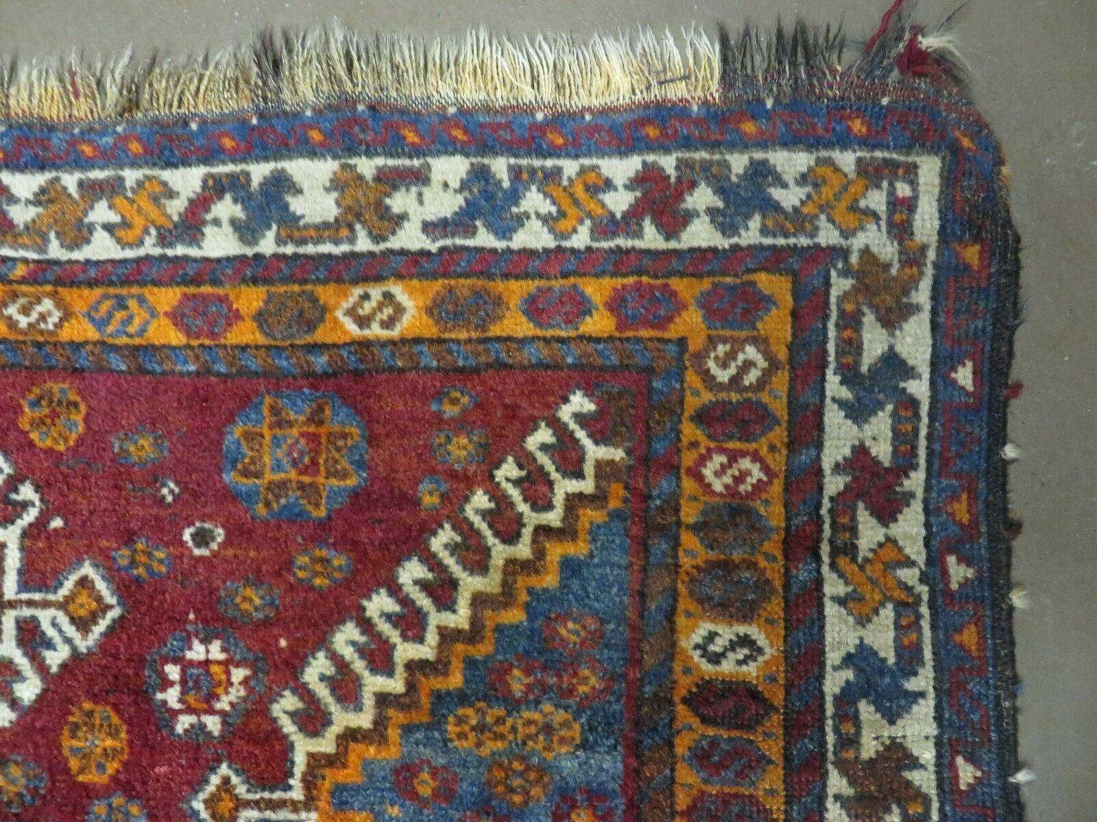 4' X 7' Antique Handmade Tribal Turkish Wool Rug Nice by Jewel Rugs