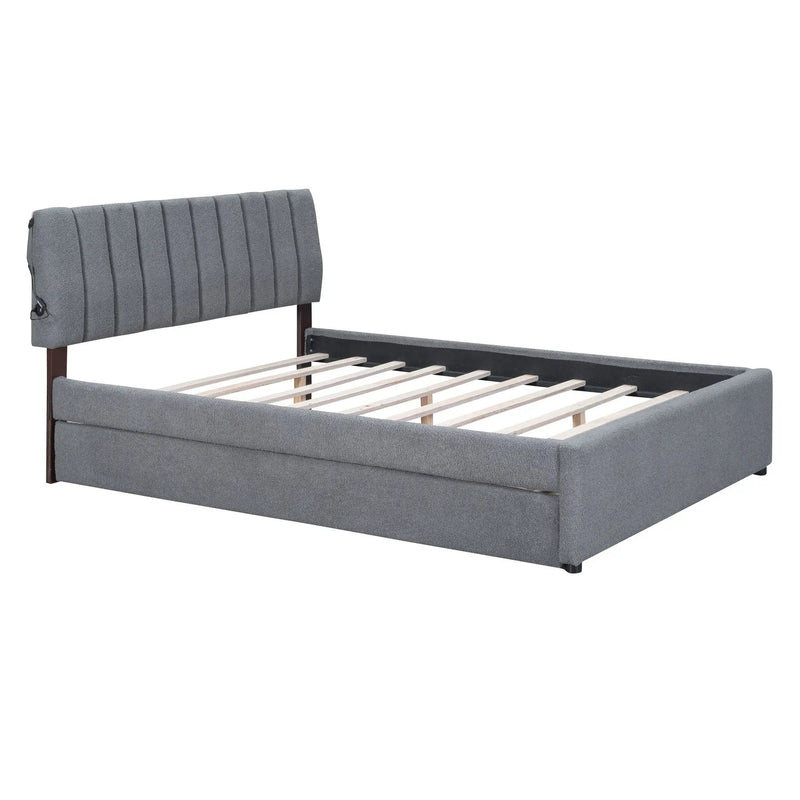 Upholstered Platform Bed With Trundle by Unique Piece Furniture