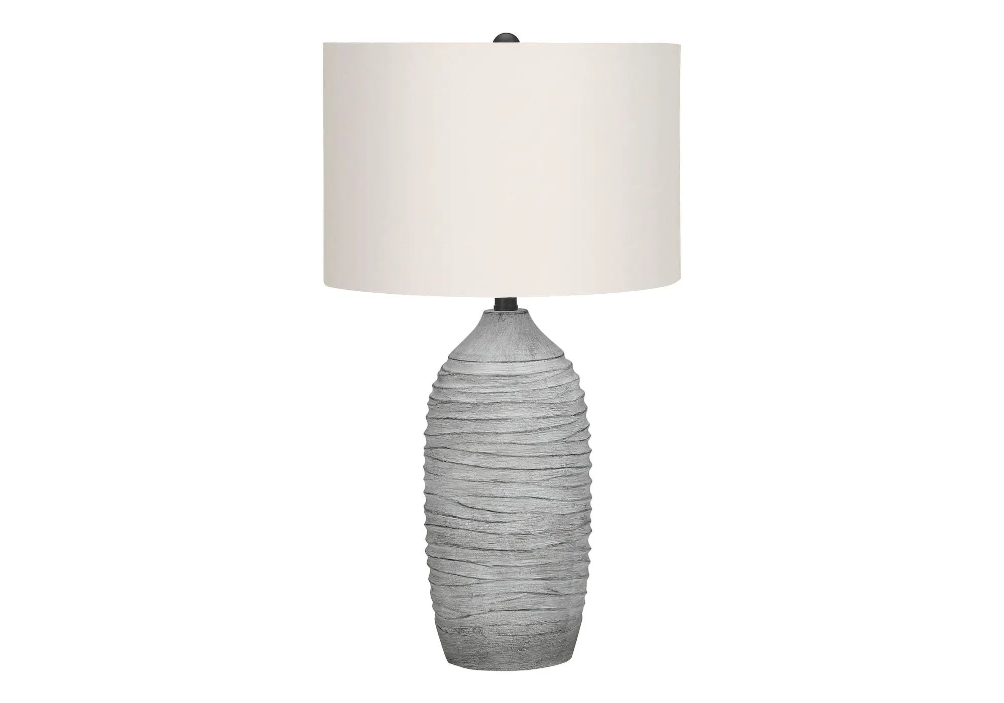 Lighting, Table Lamp, Resin, Modern - Gray / Cream by HouseOfZazla