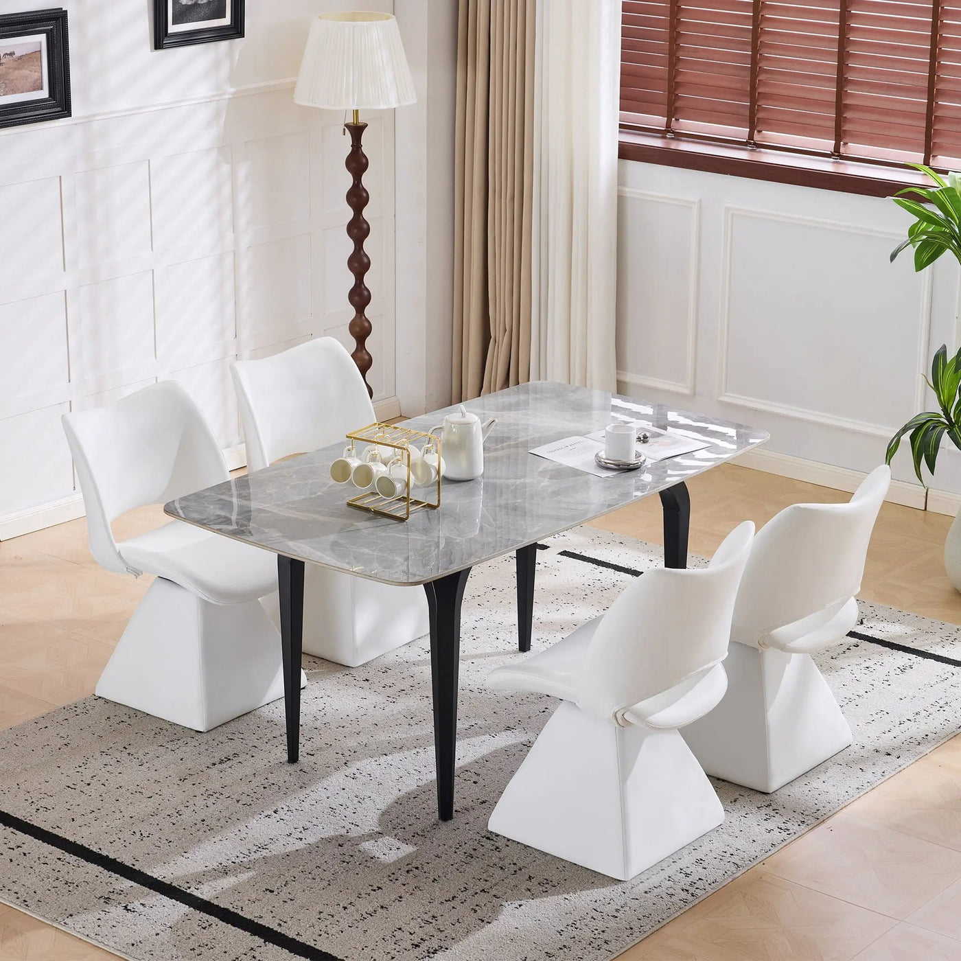 Modern Swivel Dining Chair With High Back by HouseOfZazla
